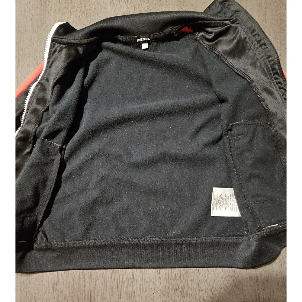 DIESEL BOY’S Size 5 Black Full Zip Track Jacket Streetwear